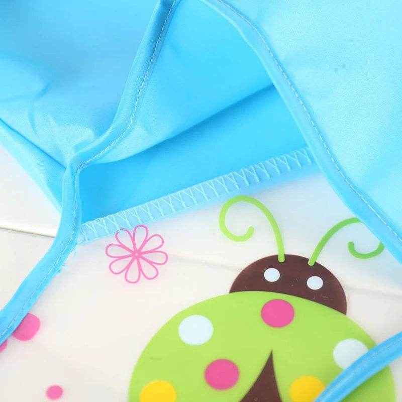 🍼 Mess-Free Mealtime Magic: Long Sleeve Waterproof Baby Bib with Adorable Cartoon Prints - ThiGui