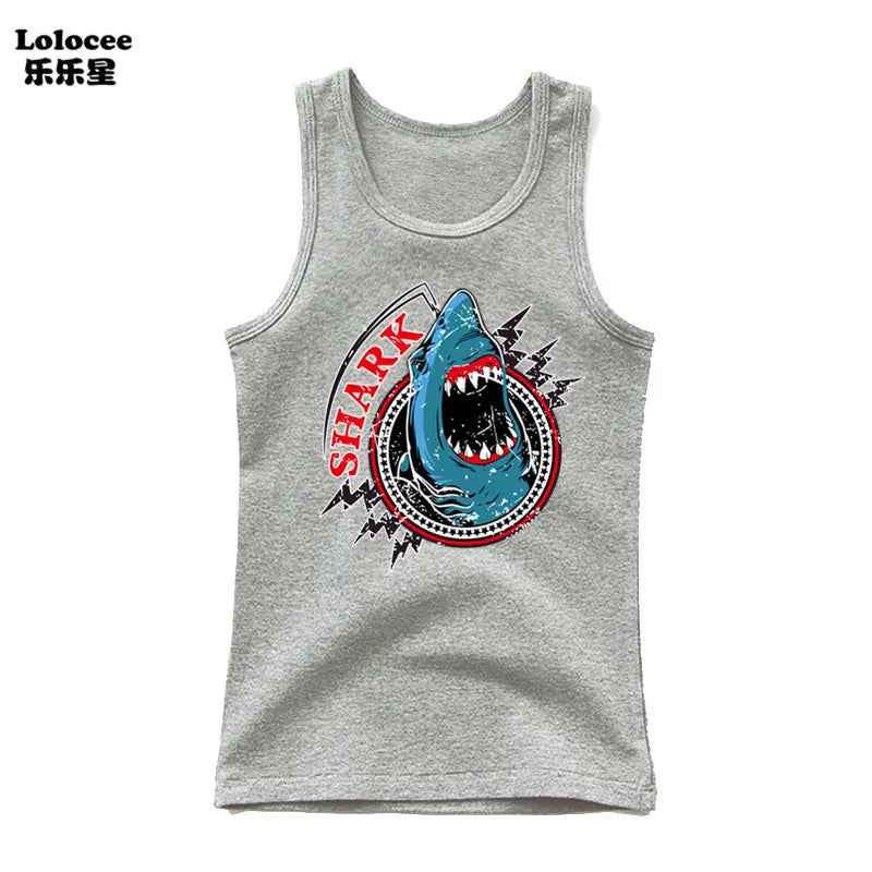 🦈 Cool Shark Power! Boys’ Summer Tank That Roars with Style - ThiGui