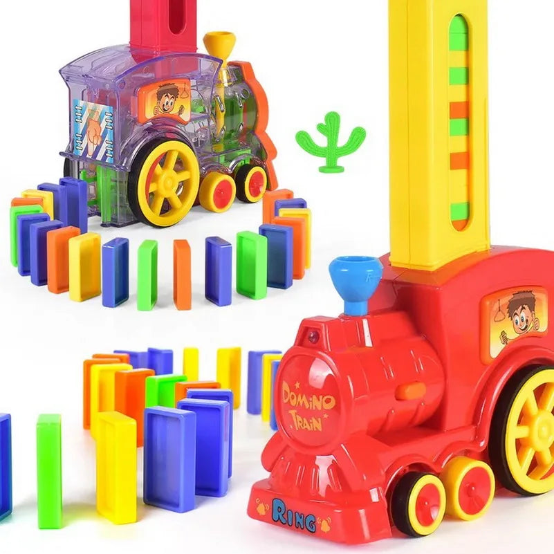 🚂 Domino Train Builder – 100-Piece Colourful Domino Set for Creative Play! 🌈🧠 - ThiGui