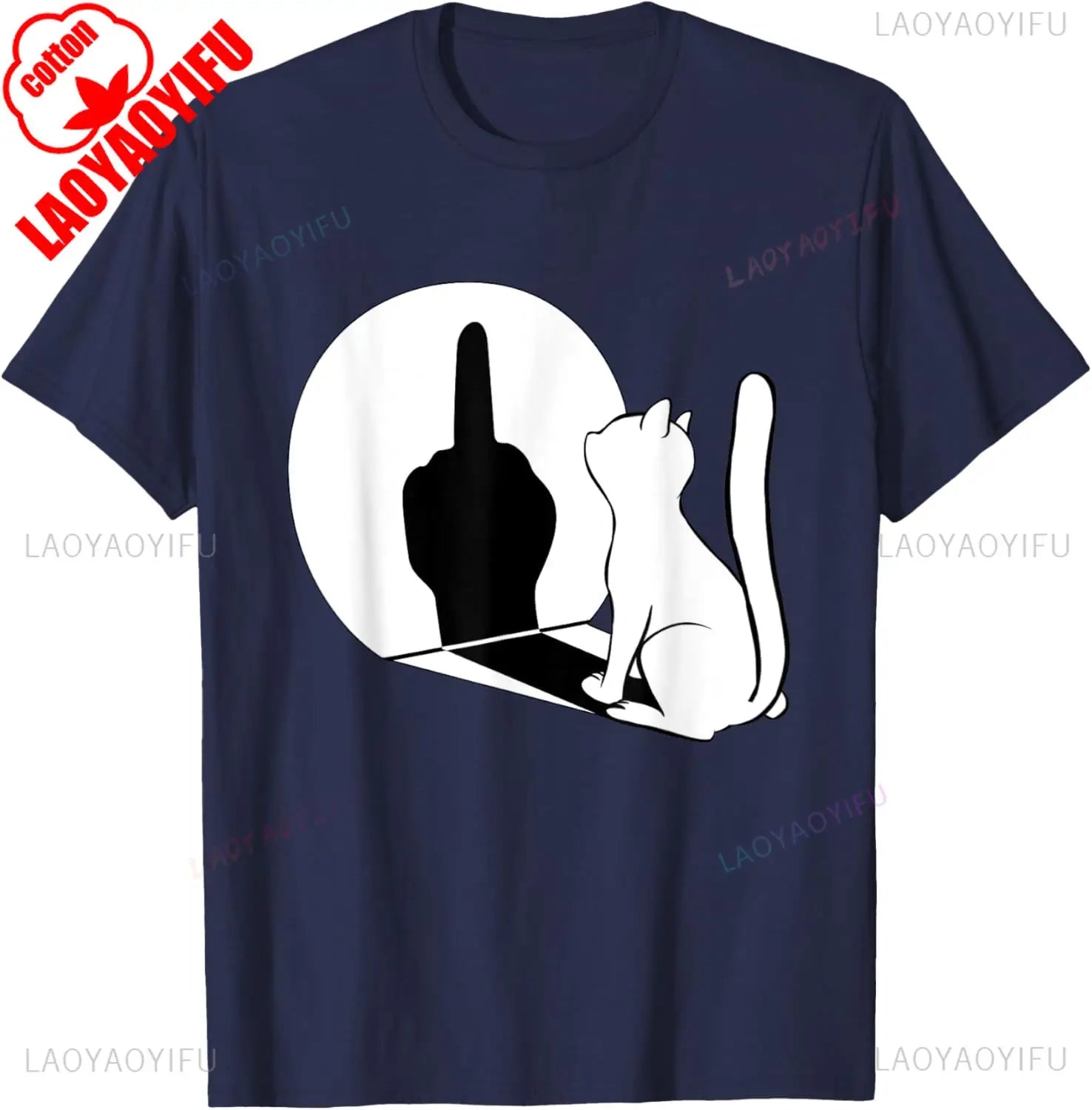 Statement Cat Attitude Tee 🐱😼 Funny Cotton Summer T-Shirt - ThiGui