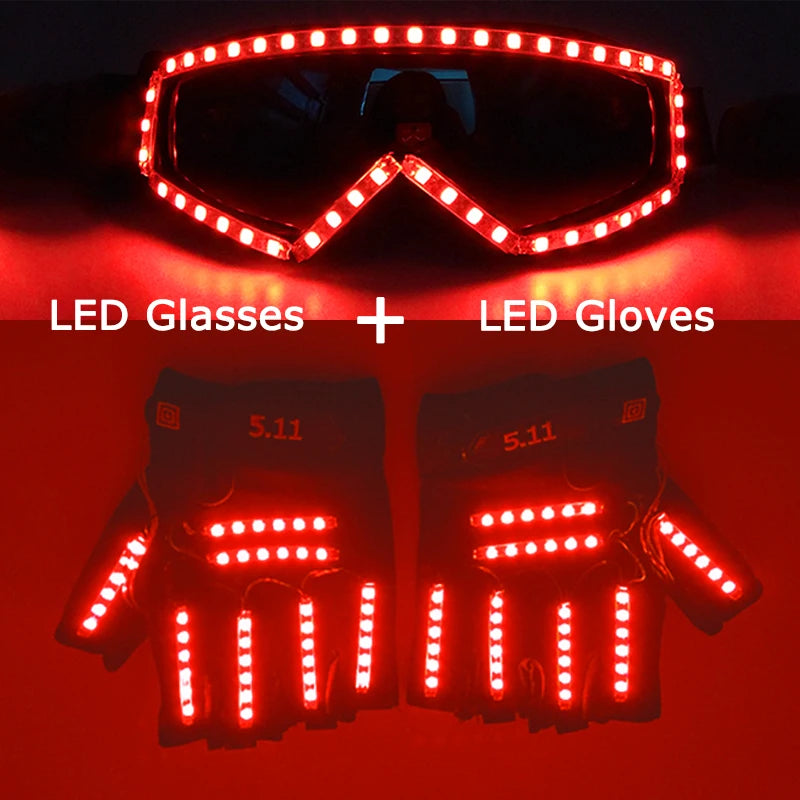 🧤 LED Glow Glasses + Gloves ✨ | Dance, Dazzle & Shine at Every Party! 🕺💡 - ThiGui