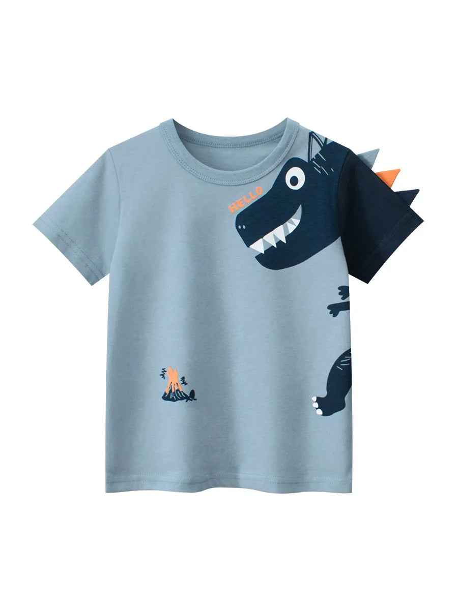 🦖💥 Dino-Mite Summer Tee for Boys – Where Comfort Meets Adventure! - ThiGui