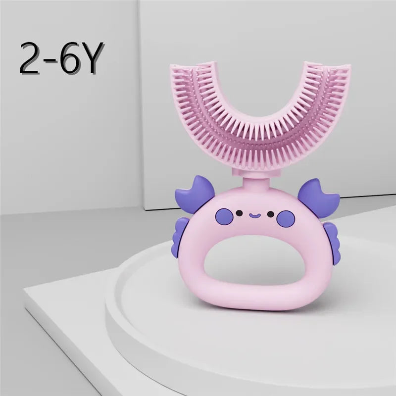 🪥🧸 360° U-Shaped Cartoon Toothbrush – Gentle, Fun & Perfect for Little Smiles! 🌟👶 - ThiGui