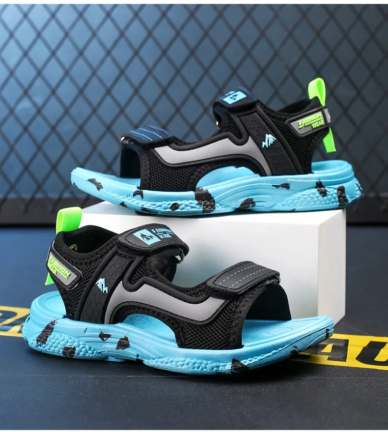 🏖️ Adventure-Ready! Camouflage Summer Sandals for Active Boys 👣💥 - ThiGui