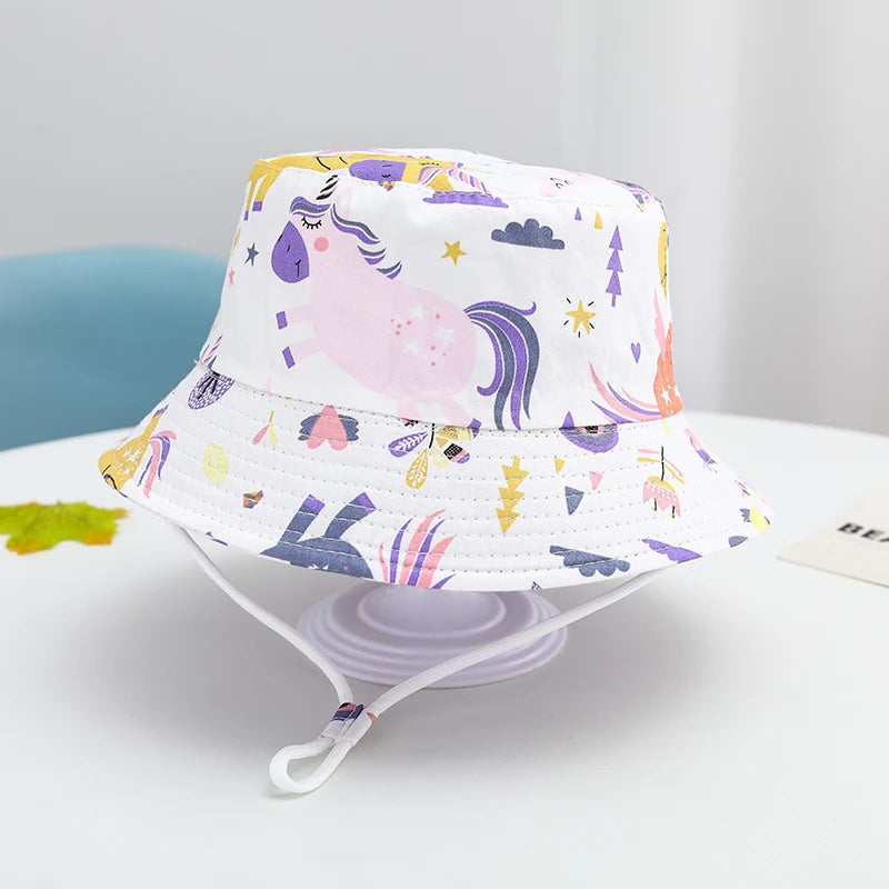 🌞 Sunshine-Ready! Adorable Cartoon Bucket Hat for Babies & Toddlers 🧢🦕 - ThiGui