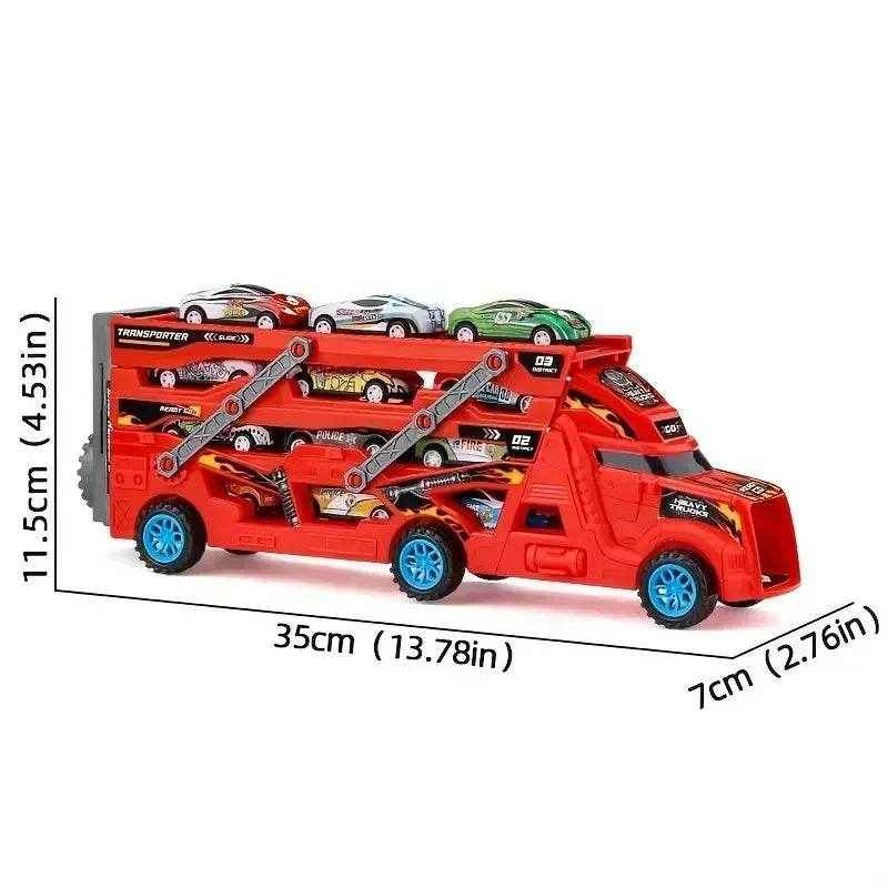 🚚Transforming Truck Toy with Folding Race Track for Boys Who Love Cars and Construction - ThiGui