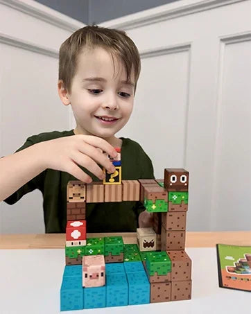 🧲 Build & Imagine! Magnetic Mine World Cube Set for Kids – Craft, Create, and Play 🎮🌍 - ThiGui