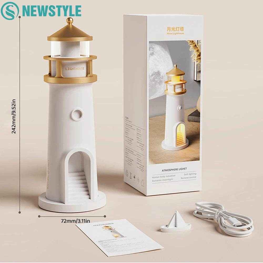 🌜Moonlight Magic Lighthouse – A Soothing Glow for Starry Dreams and Sweet Lullabies - ThiGui