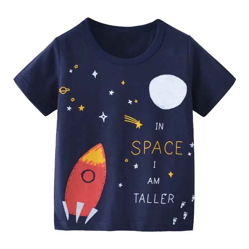 👕Adorable Cotton Cartoon Tees – Comfy Summer Fun for Little Explorers! - ThiGui