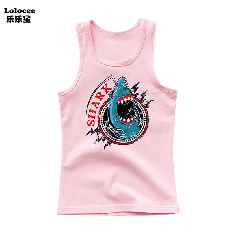 🦈 Cool Shark Power! Boys’ Summer Tank That Roars with Style - ThiGui