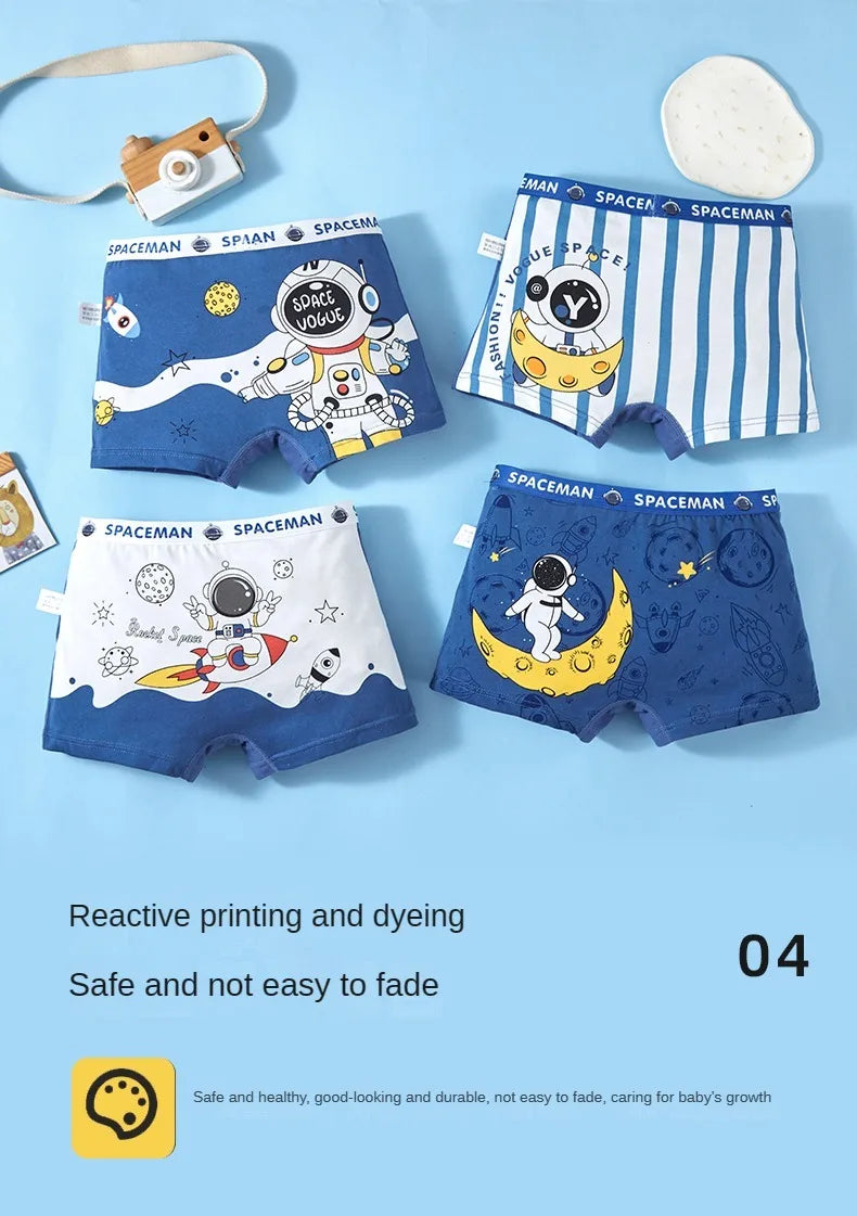 🩲🧒 Cotton Cartoon Boxer Set – Soft, Breathable & Perfect for Little Movers! 🌟🧺 - ThiGui