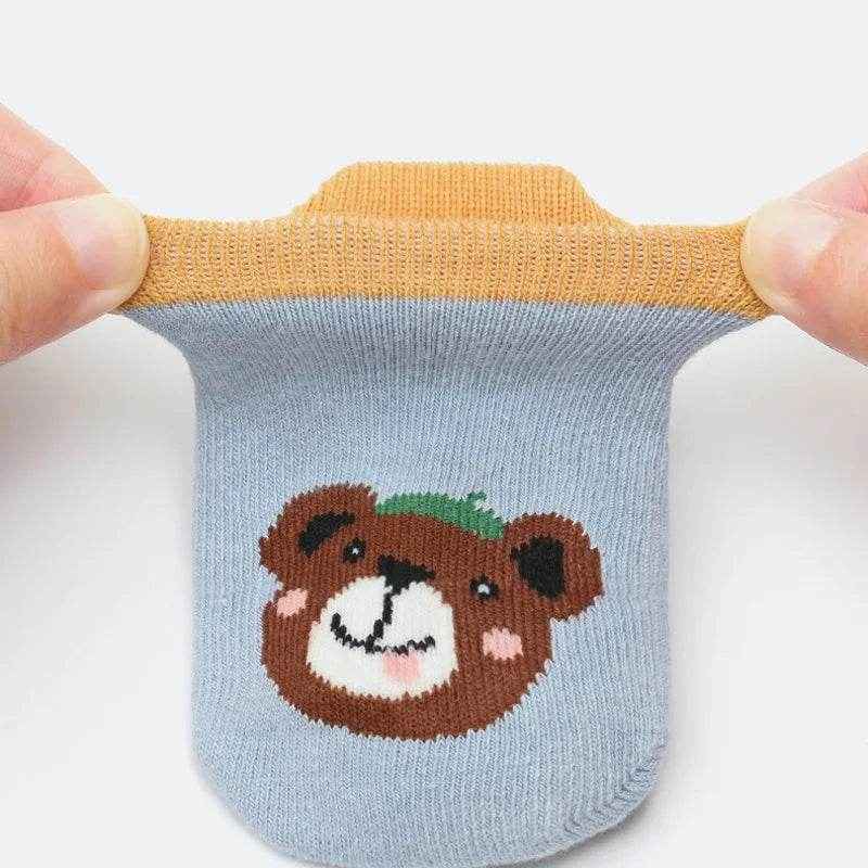 👣Adorable Animal Grip Socks – 6 Pairs of Comfy Fun for Little Feet - ThiGui
