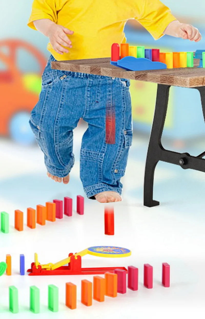 🚂 Domino Train Builder – 100-Piece Colourful Domino Set for Creative Play! 🌈🧠 - ThiGui