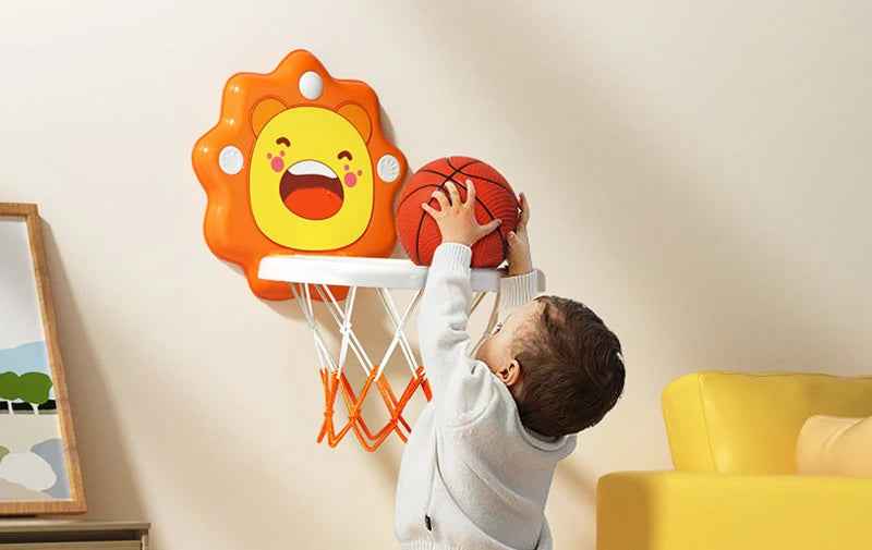 🏀 Stick & Dunk Basketball Set – Indoor Hoop Fun Without the Screws! 🧒💥 - ThiGui