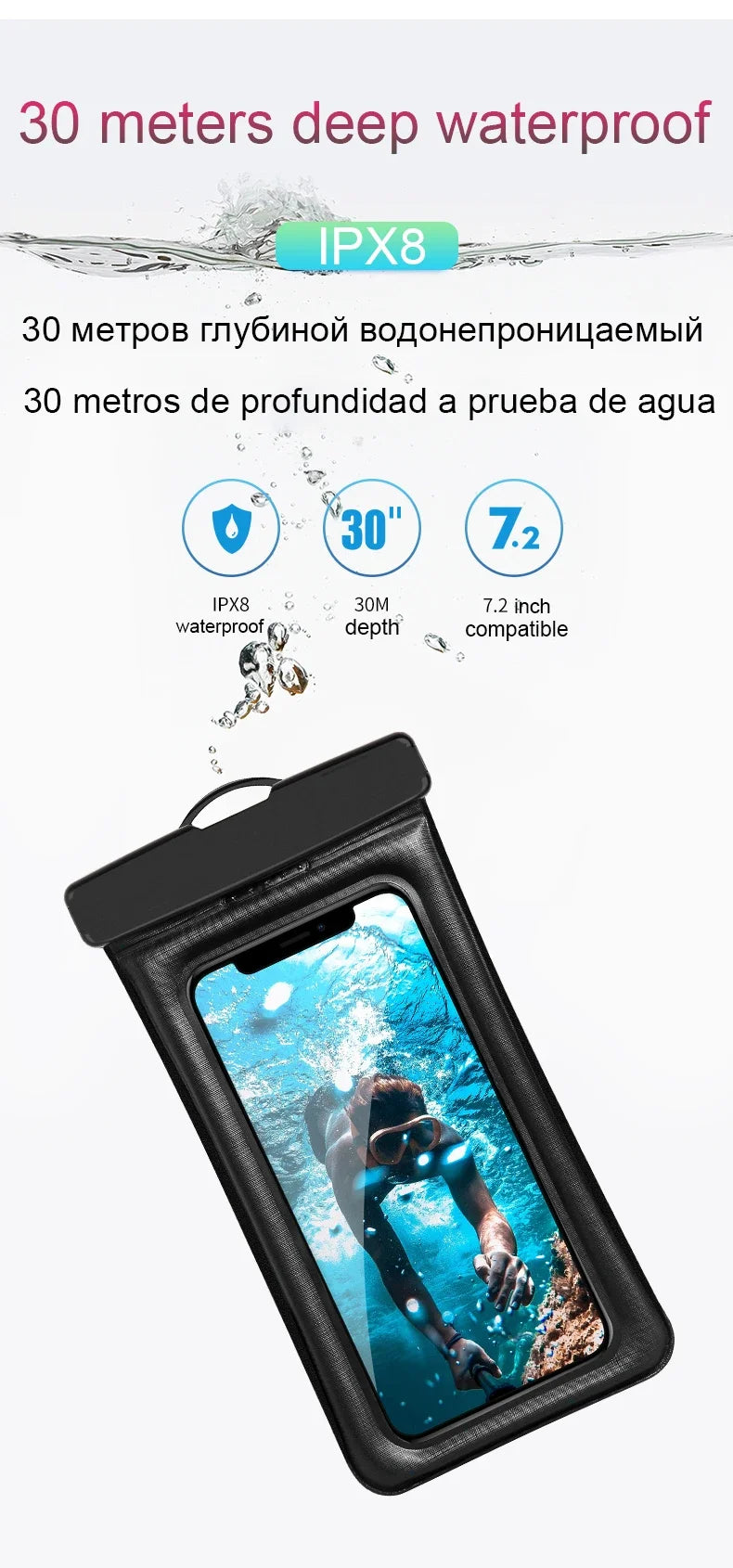 💧 Waterproof Floating Phone Pouch – Perfect for Pool Days, Beach Trips & Rainy Adventures! 🏖️📲✨ - ThiGui