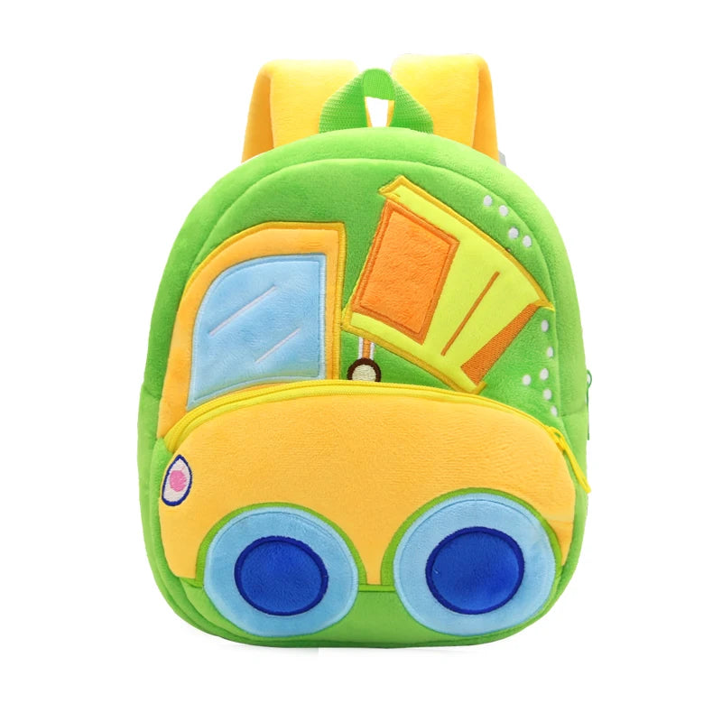 🚧👷‍♂️ Excavator Plush Backpack – Soft & Fun Schoolbag for Tiny Construction Fans! 🎒💛 - ThiGui
