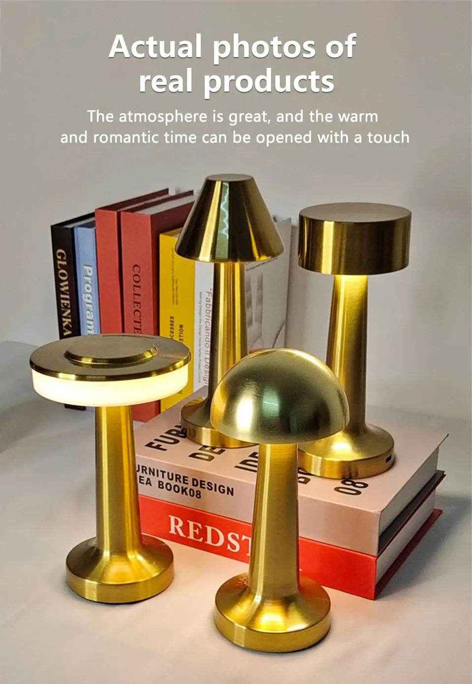 ✨ Touch, Glow & Go – Chic Rechargeable LED Table Lamp for Cosy Corners & Bedtime Calm - ThiGui