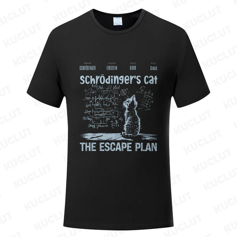 😼 Cool Cat Escape Plan T-Shirt – Geeky Style for Boys Who Dare to Stand Out 🖤 - ThiGui