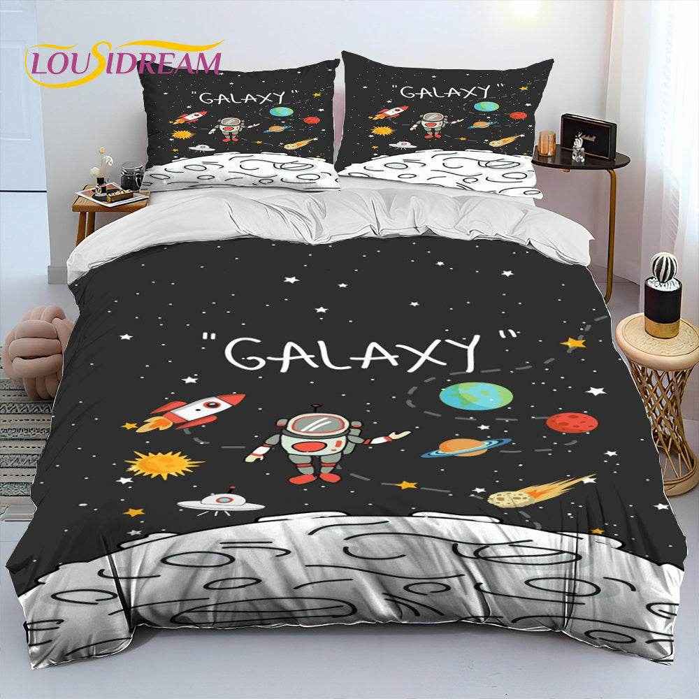 🚀Blast Off to Dreamland! Space-Themed Bedding Set for Future Astronauts - ThiGui