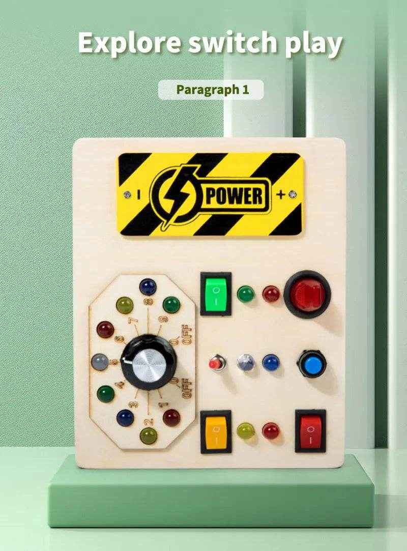 🌳Ultimate Montessori Busy Board – Light-Up Steering Wheel Fun for Curious Little Explorers! - ThiGui