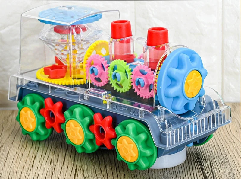 🚗💡 Light-Up Gear Car – Music, Motion & Magic for Little Motorheads! 🎶🔧 - ThiGui