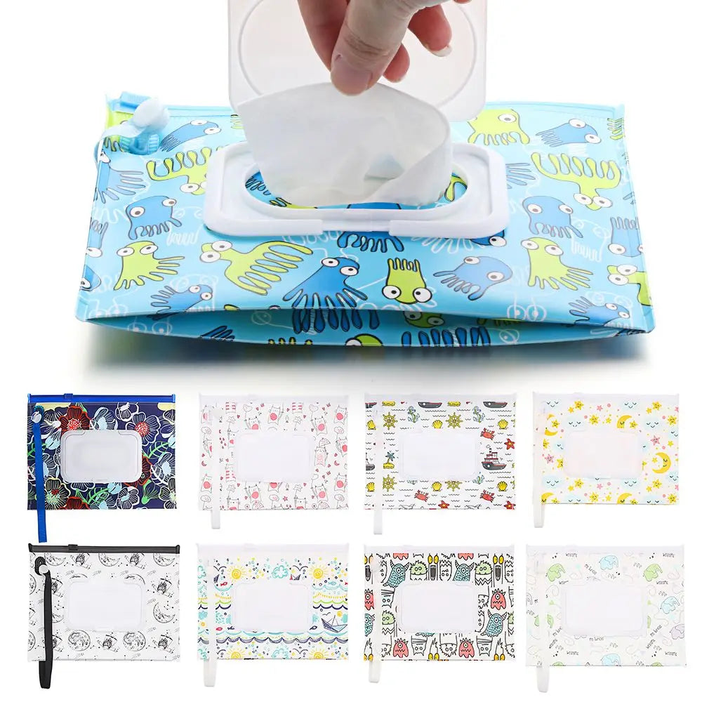 🧷 Smart Wet Wipes Bag – Snap, Strap & Go! Perfect for Mum Life on the Move! 💖🍼 - ThiGui