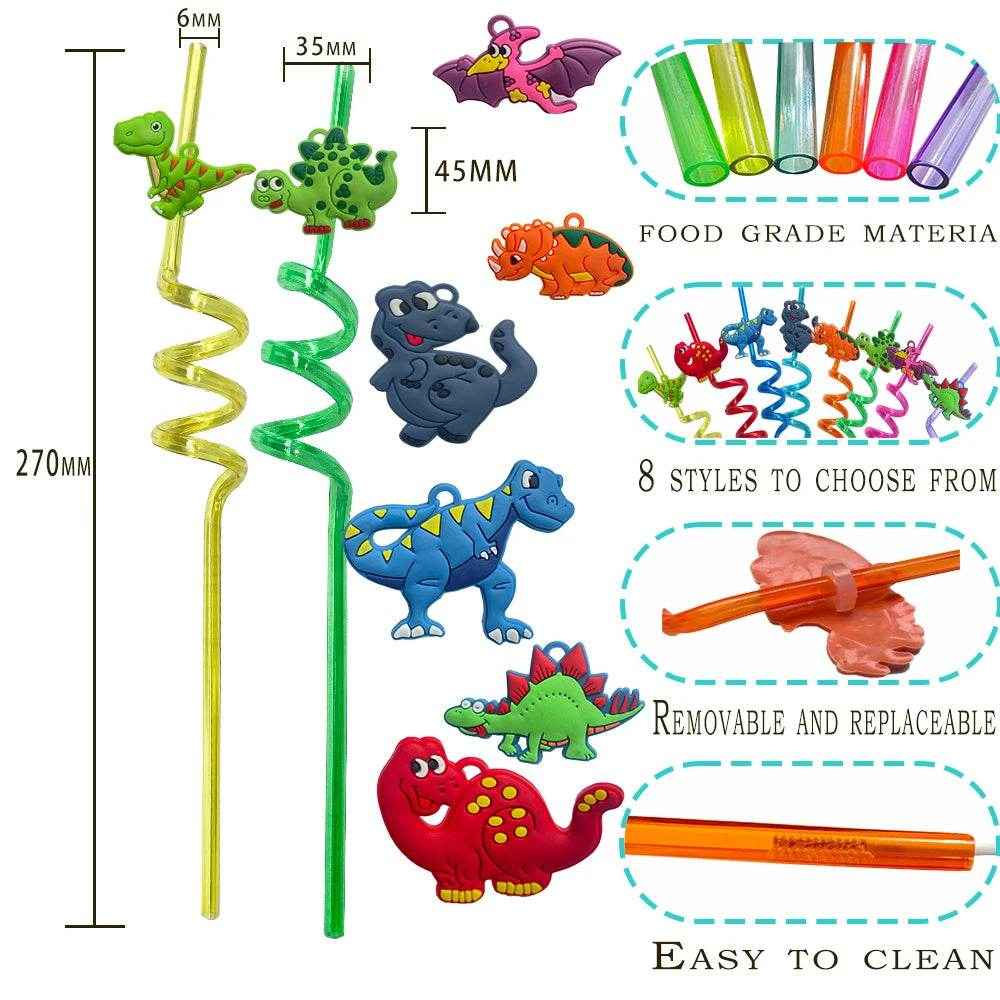 🦖Roar-some Dino Straws – Reusable Fun for Dino-Loving Boys! - ThiGui
