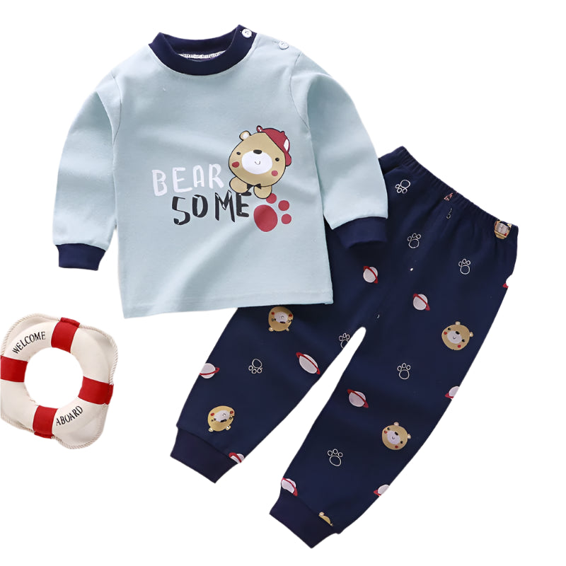 🌟 Cute Cartoon Outfit Set for Boys – Comfy, Fun & Stylish! 👕👖 - ThiGui