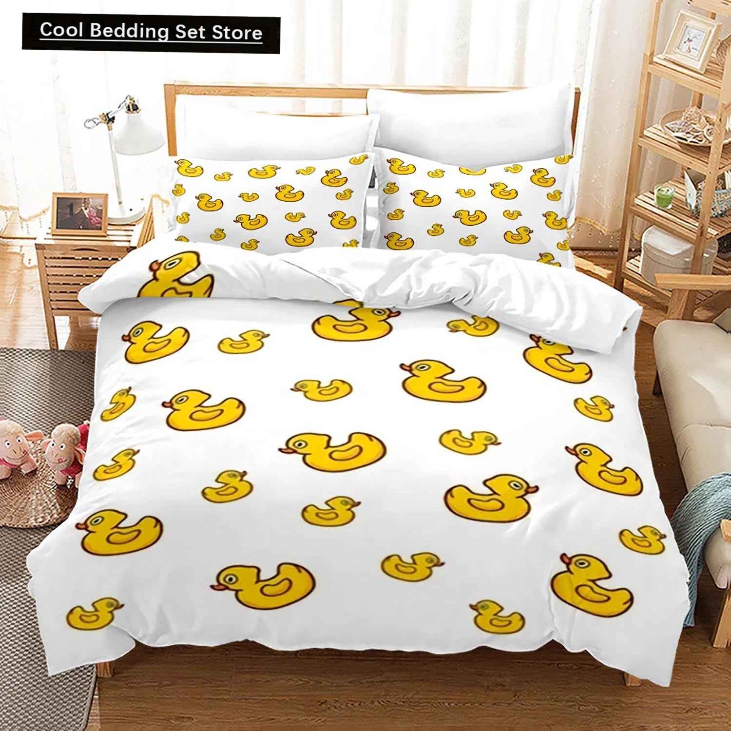 💛Adorable Yellow Duck Bedding Set for Kids & Grown-Ups! - ThiGui
