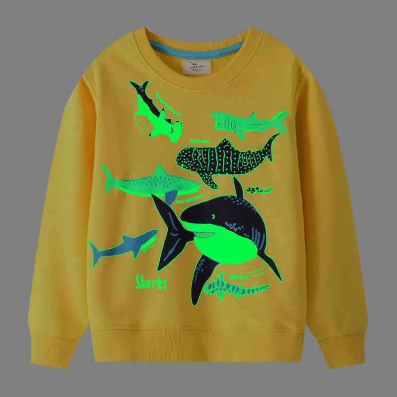 🦈 Boys' Shark Power Tee – Comfy, Cool & Ready for Action! 🌟 - ThiGui