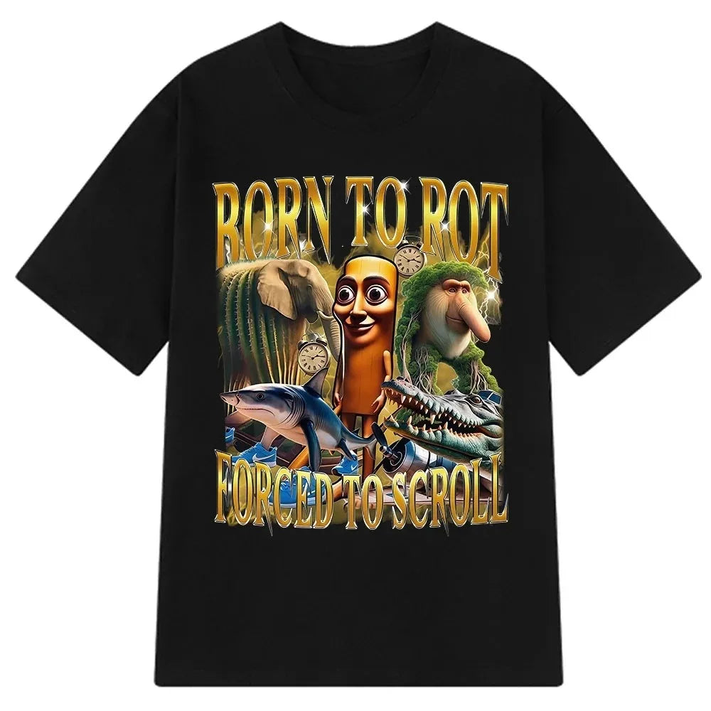 Italian Brainrot Meme Tee 😂🔥 Tralalero Tralala Cotton Y2K T-Shirt - ThiGui