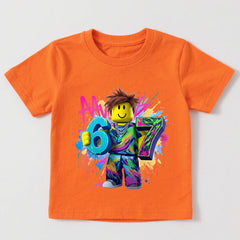 Roblox 67 Digital Print Kids Tee 🎮✨ Cool Cotton Graphic T-Shirt - ThiGui
