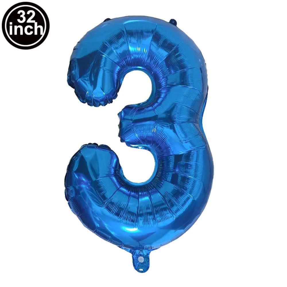 🎈Big Birthday Style – Navy Blue Number Balloons for a Picture-Perfect Party! - ThiGui
