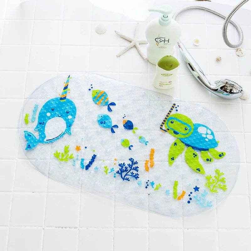 🐾 Safe, Sweet & Splash-Ready – Cartoon Suction Bath Mat for Kids Who Love Bathtime Fun! - ThiGui