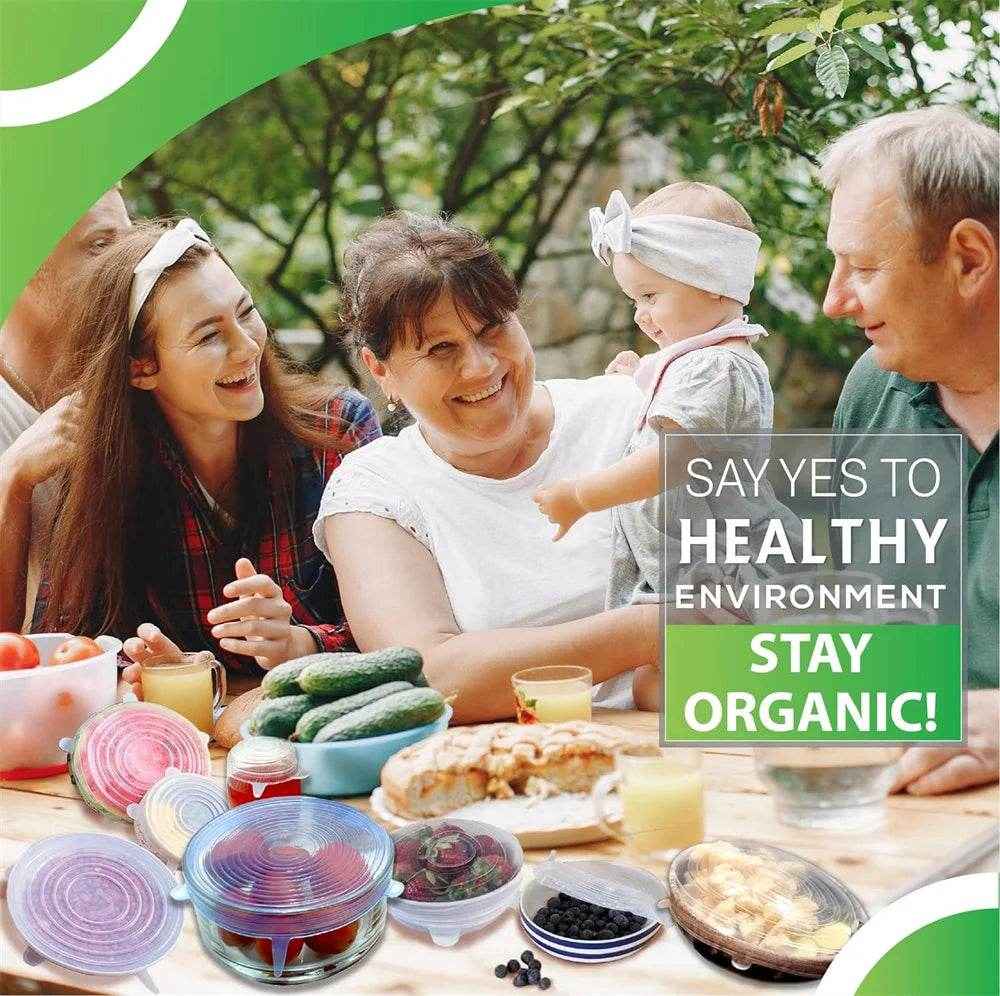 🥣Stretchy Magic Lids – Say Bye-Bye to Plastic Wrap!- - ThiGui