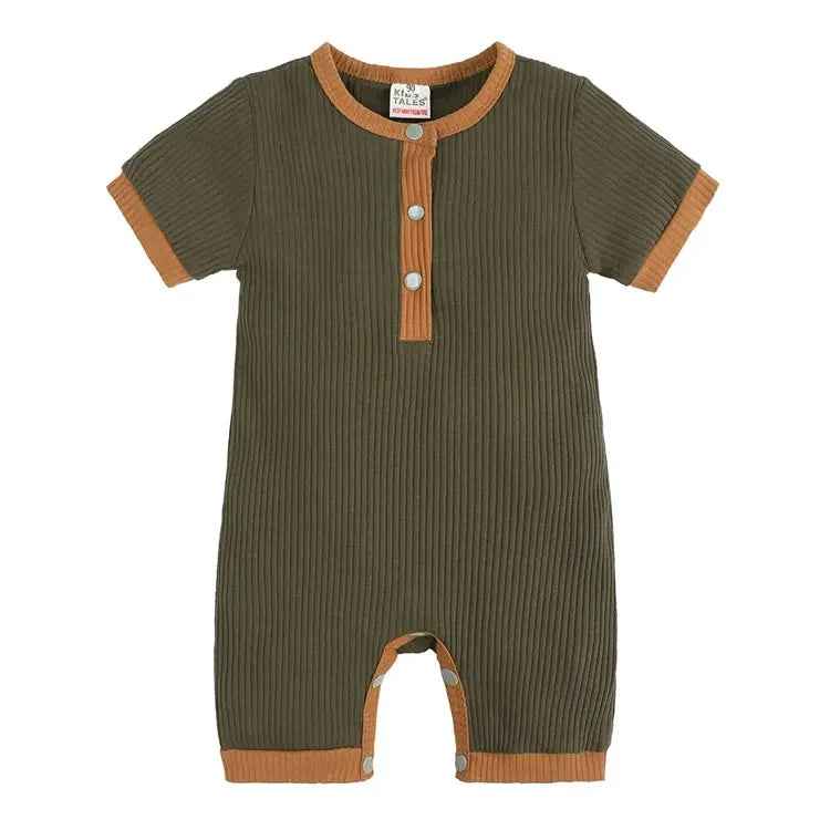 🌞 Cotton-Linen Baby Romper – Breezy Summer Comfort for Boys 3–18 Months 🧺💙 - ThiGui