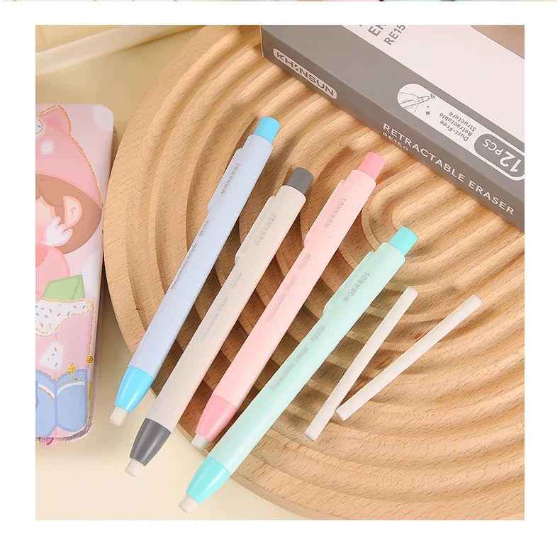Retractable Pencil Eraser Pen Supplies - ThiGui