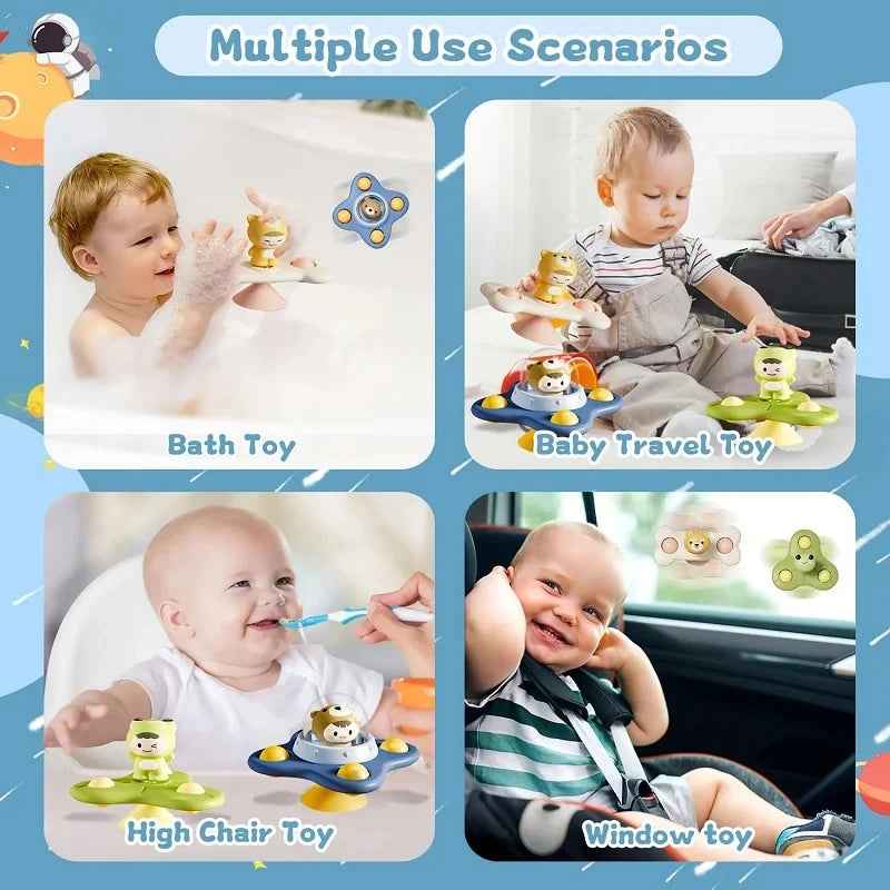 🌀 Stick, Spin & Smile – Suction Spinner Toy for Busy Little Hands! 🌈👶 - ThiGui