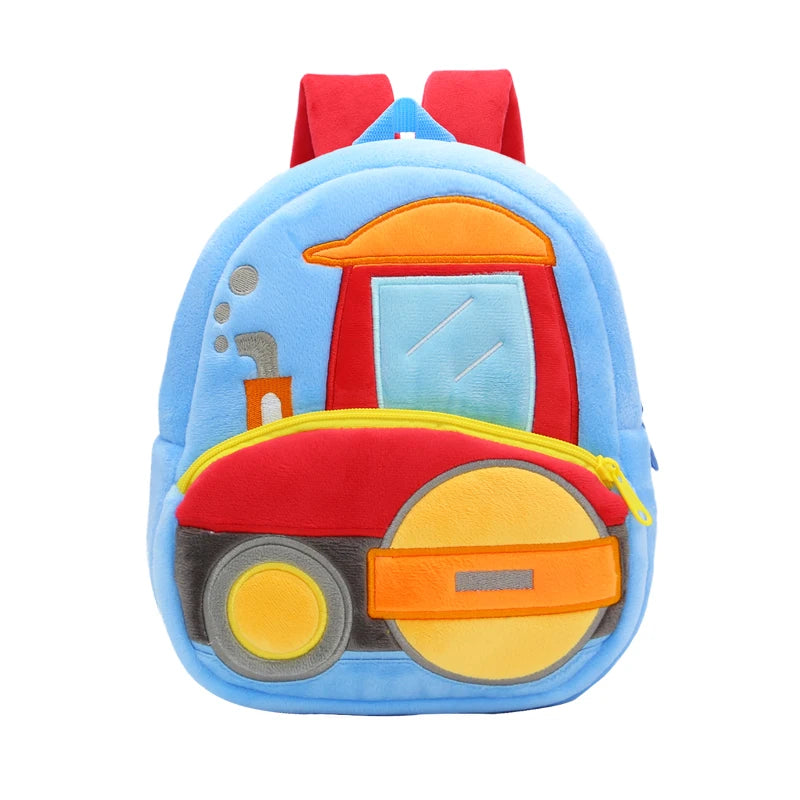 🚧👷‍♂️ Excavator Plush Backpack – Soft & Fun Schoolbag for Tiny Construction Fans! 🎒💛 - ThiGui