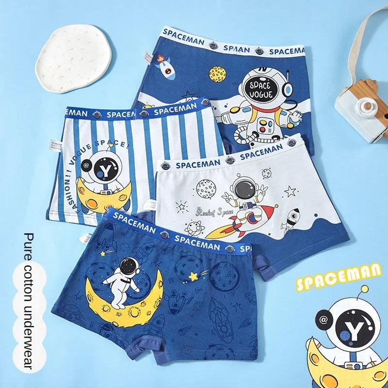 🩲🧒 Cotton Cartoon Boxer Set – Soft, Breathable & Perfect for Little Movers! 🌟🧺 - ThiGui