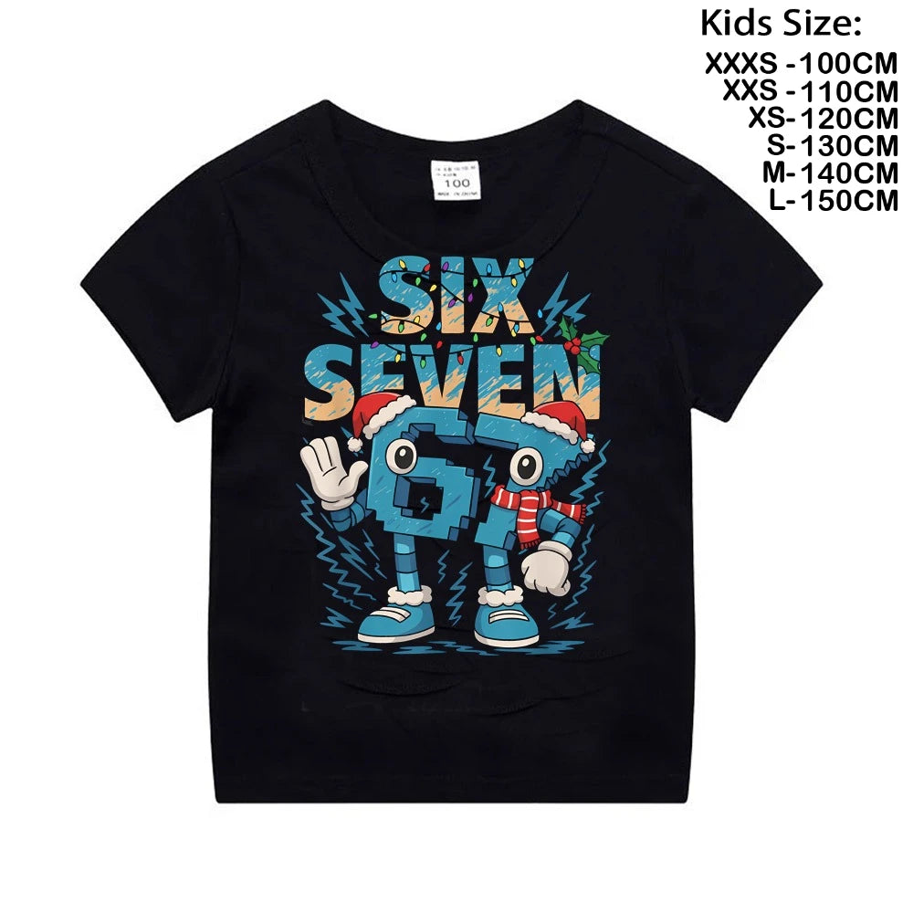 Steal A BrainRot Gamer Tee 🎮🔥 67 Six Seven Funny Y2K Boys T-Shirt - ThiGui