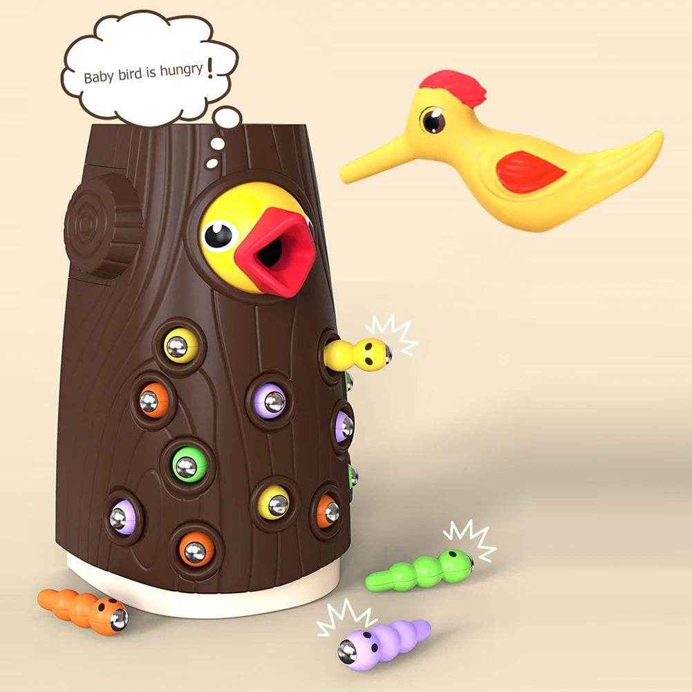 🐥Peck, Catch, and Learn – The Adorable Magnetic Woodpecker Game for Busy Little Hands! - ThiGui
