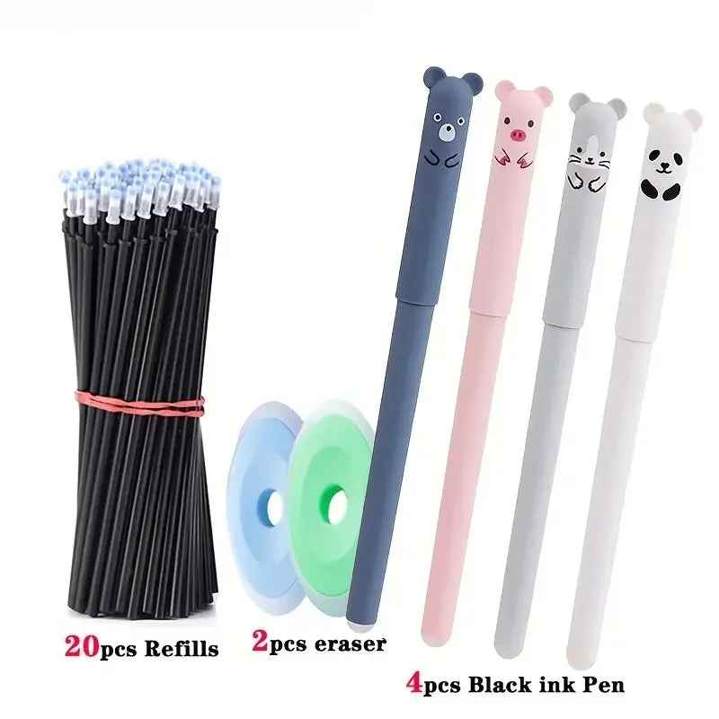 🖊️ Kawaii Capybara & Unicorn Erasable Gel Pens – Adorable Writing Fun for Kids - ThiGui