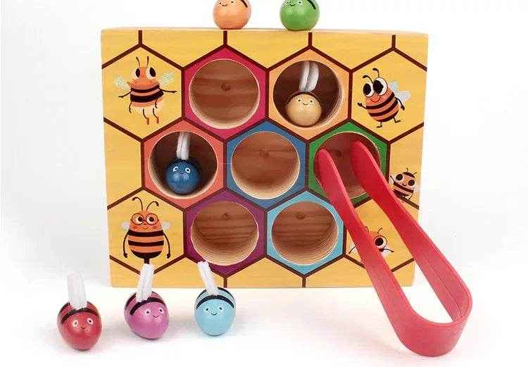 🌳Busy Bees Color Matching Game – Montessori Wooden Fun for Clever Little Hands - ThiGui