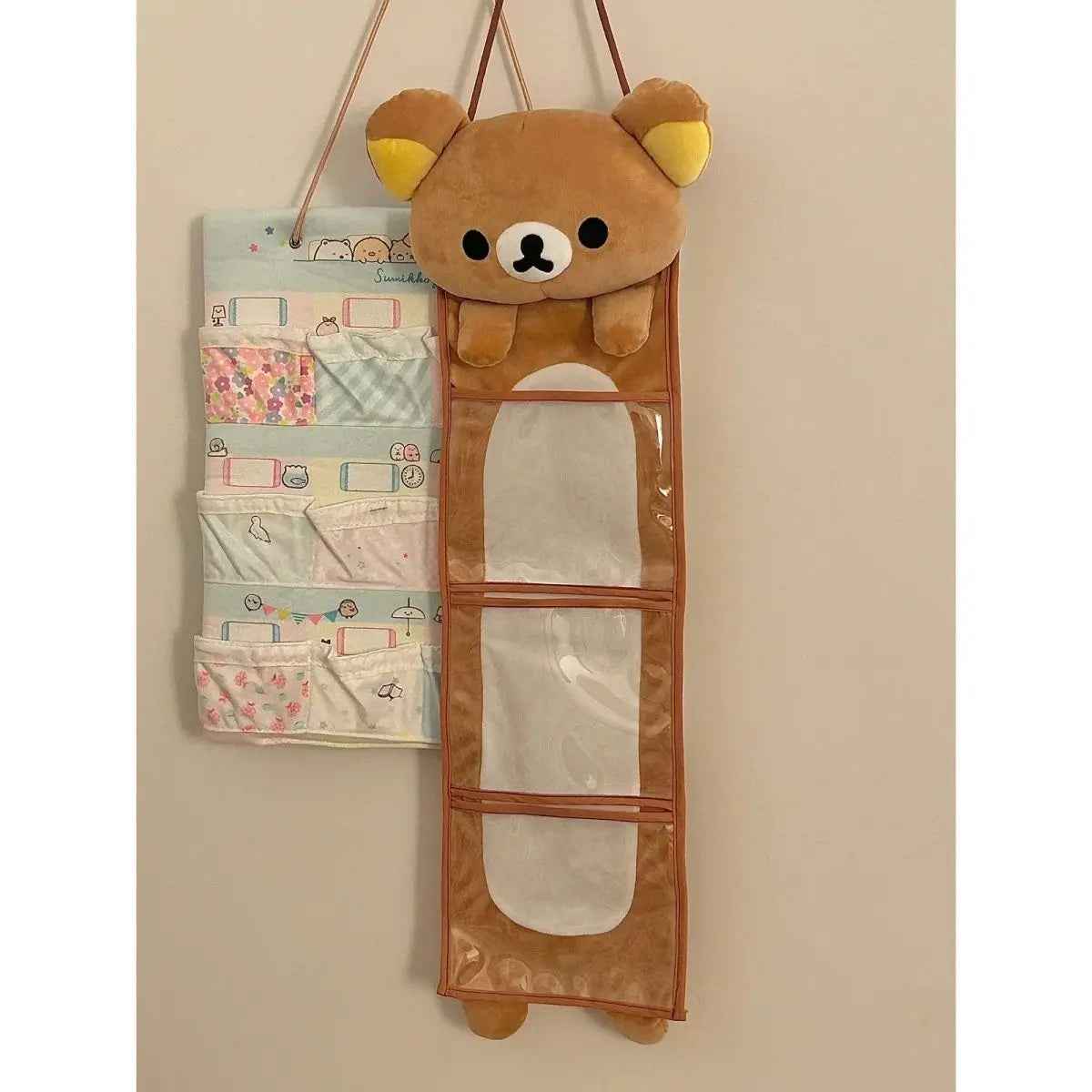 ✨ Adorable Rilakkuma Wall Storage Bag 🐻 – Tidy Up with a Smile! - ThiGui