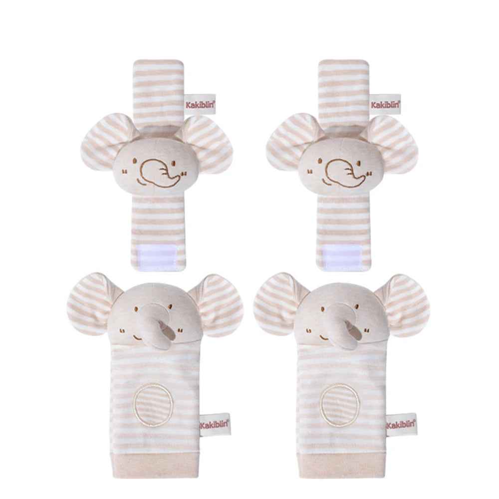 🐾 Baby’s First Discovery Set 👶 – Foot Finder Socks & Wrist Rattles for Sensory Fun! - ThiGui