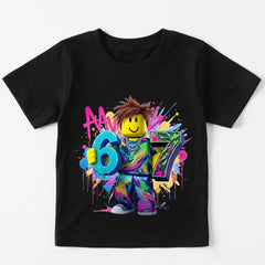Roblox 67 Digital Print Kids Tee 🎮✨ Cool Cotton Graphic T-Shirt - ThiGui