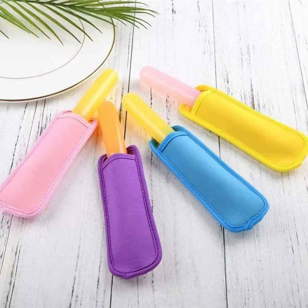 🧊No-Mess Ice Cream Fun: Soft reusable Popsicle Holders That Keep Little Hands Warm & Clean - ThiGui