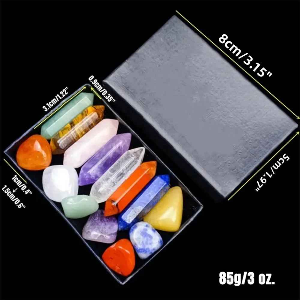 Magical 14-Piece Crystal Adventure Set – Chakra Gems for Curious Boys - ThiGui
