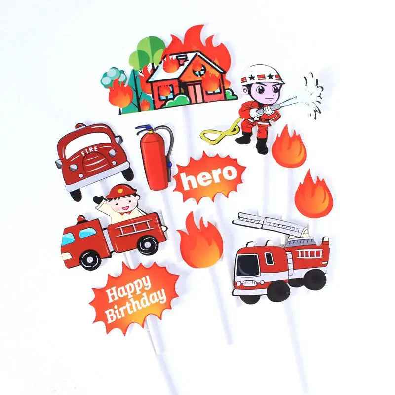 🎈Sound the Alarm – Firefighter Cake Toppers to Spark Birthday Fun! - ThiGui